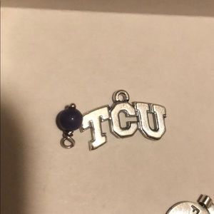 TCU Charm + Purple Bead